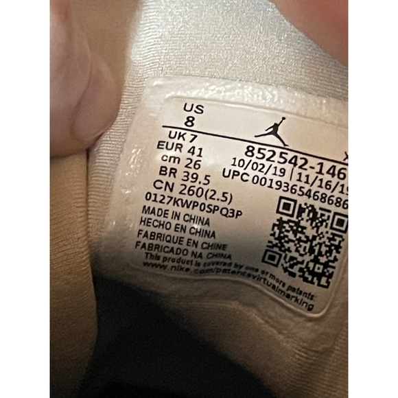 Nike Men's Jordan 1 mid multicolor swoosh Sneakers Size 8 White Blue Redi - Picture 7 of 7